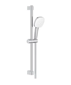 Set de dus Grohe Tempesta Cube 110 cu bara 60 cm si para 3 functii crom lucios