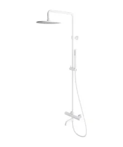 Coloana de dus incastrata termostatata cu pipa Omnires Y Alb Mat