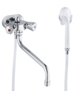 Baterie cada-dus dubla comanda Kludi Standard cu set de dus, crom lucios