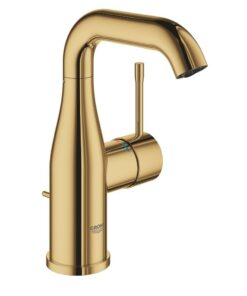 Baterie lavoar Grohe Essence, marimea M, ventil inclus, auriu lucios Cool Sunrise