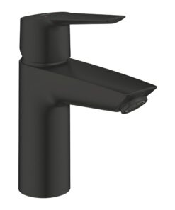 Baterie lavoar Grohe Start, marimea S, ventil inclus, negru mat