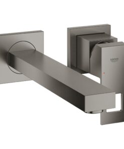 Baterie lavoar incastrata Grohe Eurocube, marimea M, antracit periat Hard Graphite