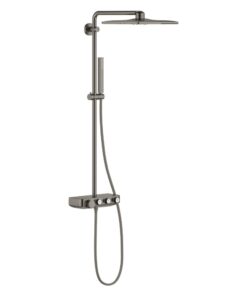 Coloana de dus cu baterie termostatata Grohe Euphoria Smartcontrol antracit periat Hard Graphite