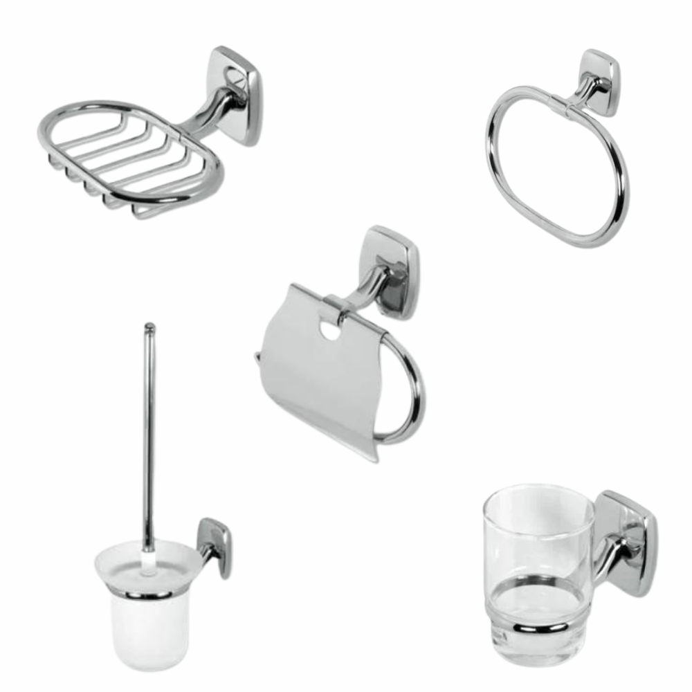 Set accesorii baie Ferro Orfeus, crom