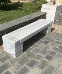 Banca gradina - Marmura Kavala, 165 x 40 x 40 cm