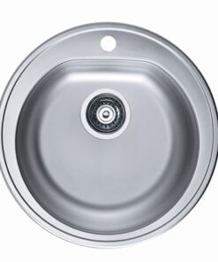 Chiuveta bucatarie rotunda, crom satin, Alveus Form 30