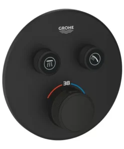 Baterie dus incastrata Grohe Grohtherm SmartControl negru Phantom Black