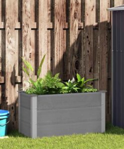 vidaXL Strat înălțat de grădină, gri, 100 x 50 x 54 cm, WPC