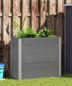 vidaXL Strat înălțat de grădină, gri, 100 x 50 x 91 cm, WPC