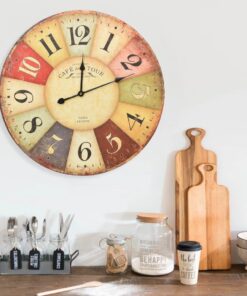 vidaXL Ceas de perete vintage colorat, 60 cm