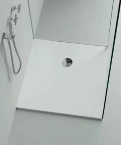 Cadita dus patrata Marmite Burgos alb 90x90 cm