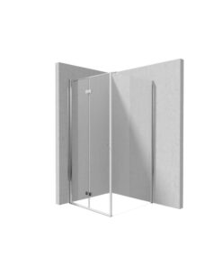 Cabina dus patrata 70x70 cm crom cu perete fix si usa batanta Deante Kerria Plus