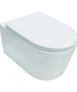Set vas WC suspendat din portelan Matildaz Alb cu capac soft close