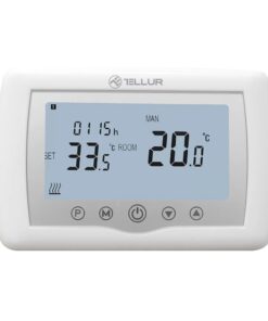 Alternative view of Termostat inteligent pentru centrala pe gaz Tellur, Wi-Fi, LCD 3.7 inch, Control aplicatie