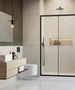 Usa de nisa culisanta Radaway Alienta DWJ negru mat 120x190 cm