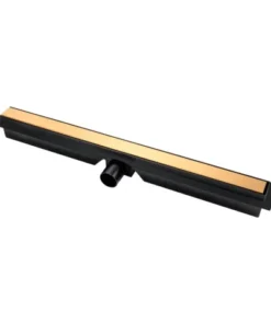 Set PROMO rigola dus Fdesign Kleome cu grila auriu negru-faiantabila 70 cm