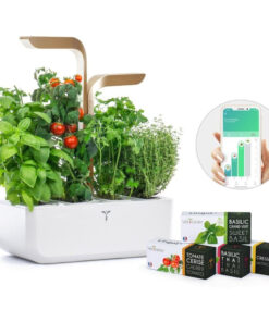 Véritable CONNECT - alb/champagne + 4 rezerve de plante - Ghiveci de flori automat