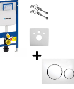 Set Geberit rezervor Wc incastrat cu set fixare si set antifonare, plus clapeta alba Sigma