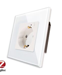 Priza inteligenta pentru perete LUXION Zigbee cu rama din sticla