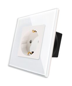 Priza Simpla LUXION cu Rama din Sticla