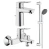 Set complet baterii baie Grohe Bauloop set dus bara (23335000,23341000,27853001)