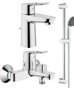 Set complet baterii baie Grohe Bauloop set dus bara (23335000,23341000,27853001)