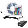 Pachet banda LED BroadLink + Adaptor, Lungime 3m, Aplicatie, Control vocal, Telecomanda