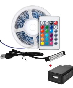 Pachet banda LED BroadLink + Adaptor, Lungime 3m, Aplicatie, Control vocal, Telecomanda