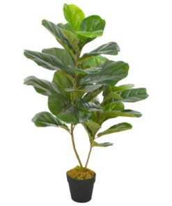 vidaXL Plantă artificială ficus cu ghiveci, verde, 90 cm