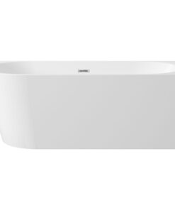 Cada baie freestanding Deante Silia, 150 x 75 cm, lipita de perete, orientare dreapta, alb lucios