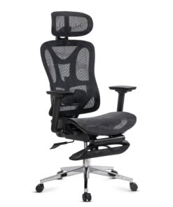 Scaun de birou ergonomic negru cu suport lombar și brate reglabile 3D SYYT 9519
