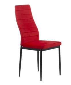 RESIGILAT - Scaune bucătărie catifea BUC 263V roșu