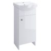 Set dulap baie cu 1 usa si lavoar inclus, 40 x 33 cm, Cersanit Sati