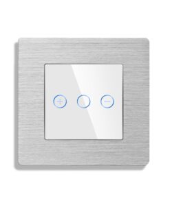 Alternative view of Intrerupator Simplu cu Variator cu Touch din Sticla si Rama de Aluminiu LUXION, protocol Zigbee