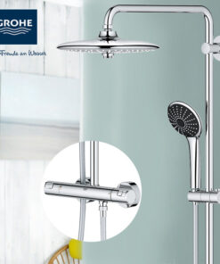 Coloana dus Grohe Vitalio Joy,palarie 260mm, termostat,crom, 3 tipuri jet-27298002