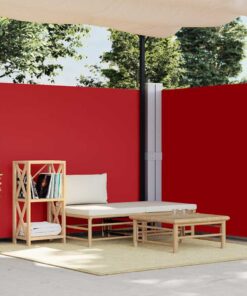 vidaXL Copertină laterală retractabilă, roșu, 160 x 600 cm