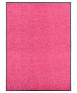 vidaXL Covoraș de ușă lavabil roz 90x120 cm