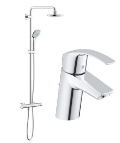 Pachet: Coloana dus termostat Grohe Euphoria 260 ( 27296001), baterie lavoar Grohe Eurosmart S (33265002)