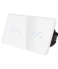 Intrerupator Triplu + Triplu cu Touch din Sticla LUXION