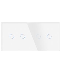 Alternative view of Intrerupator Dublu + Dublu cu Touch din Sticla LUXION