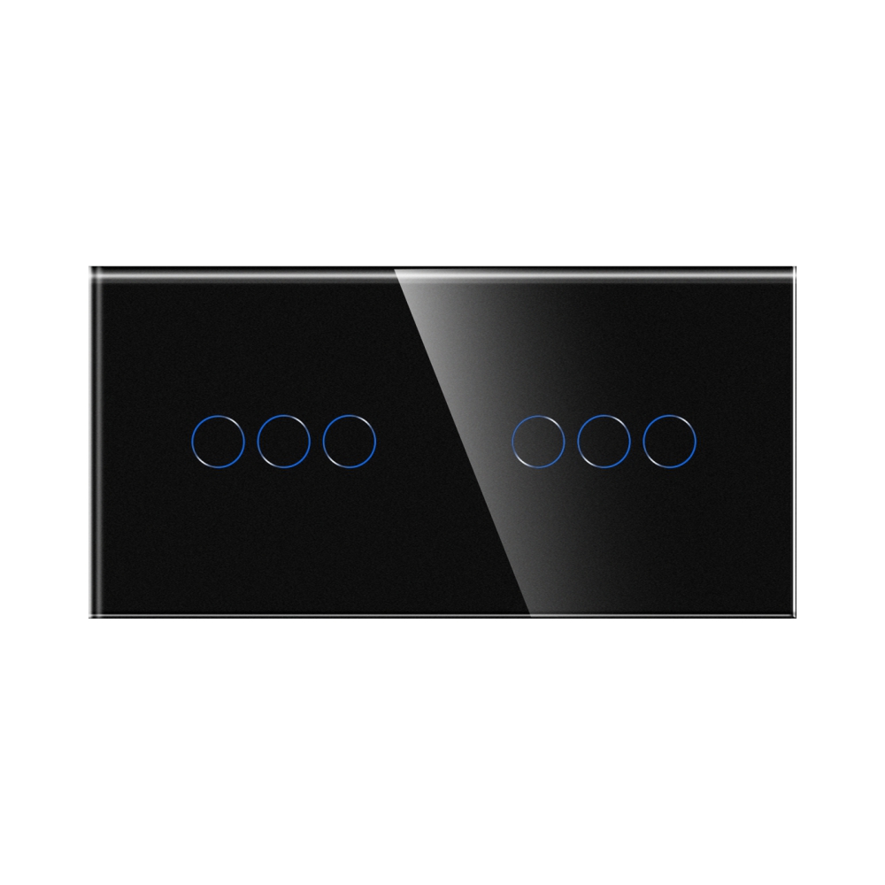 Intrerupator Triplu + Triplu cu Touch din Sticla LUXION - imagine 6
