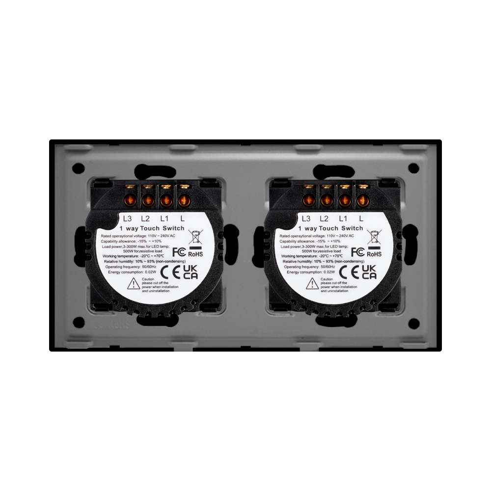 Intrerupator Triplu + Triplu cu Touch din Sticla LUXION - imagine 8