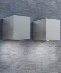 vidaXL Corpuri de iluminat tip cub pentru perete exterior, 2 buc.